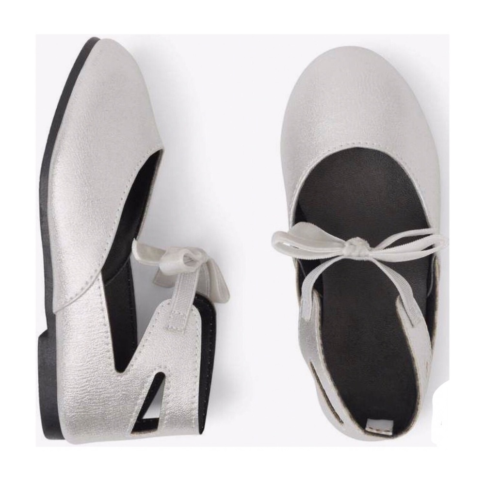 Crazy 8 Silver Ankle Flats